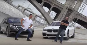 BMW 750i față în față cu Mercedes-Benz S550