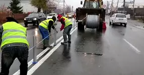Parapet pe cablu montat în premieră în România pe axul unui drum național - Video