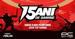 PC Garage aniversează 15 ani de activitate  2.000 de periferice ASUS cadou și multiple reduceri de prețuri