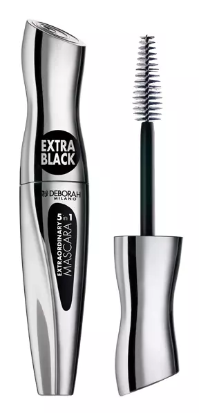 Mascara, Deborah, Extraordinary 5In1 Mascara Extra Black, 51 lei