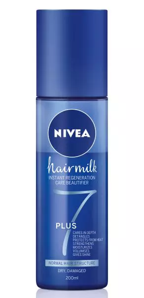 Balsam spray pentru păr uscat, deteriorat, fir normal, Nivea, Hairmilk 7+, 19,50 lei