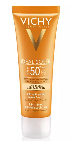 Cremă colorată anti-pete pigmentare 3 în 1, Vichy, Idéal Soleil, SPF 50+, 69 lei