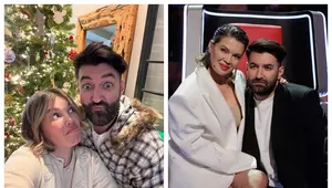 Fiica lui Smiley și a Ginei Pistol, surprinsă lângă bradul de Crăciun al familiei. Imagine rară cu micuța Josephine