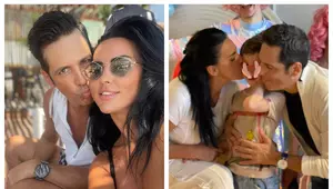 Ștefan Bănică Jr., moment adorabil pe pârtie, împreună cu fiul cel mic, Alexandru. "Tati, hai că poți!" Cum i-a surprins Lavinia Pîrva dându-se cu sania