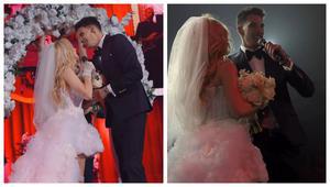 Andreea Bălan, în rochie de mireasă pe scena Sălii Palatului. Artista a repetat nunta cu Victor Cornea