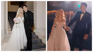 Cum au arătat cele patru rochii de mireasă ale Andreei Bălan. Artista a strălucit la nunta cu Victor Cornea