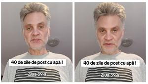 Cum arată Mihai Onilă după 26 de zile de post cu apă. Artistul a avut probleme: „Am avut un fel de bacterie”