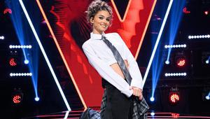 Sasha, pe platourile „Vocea României” cu Theo Rose. Micuțul și Anghel Damian au însoțit-o la filmări