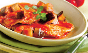 Piept de curcan cu vinete