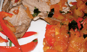 Friptura de porc cu sos picant