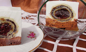 Prajitura cu rulouri si iaurt