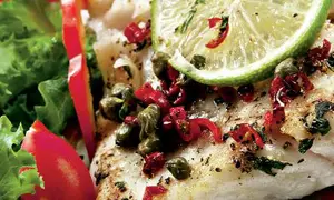 Filé de şalău cu sos de capere