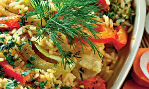 Specialitate de peşte cu orez