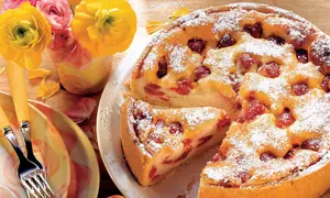 Tartă cu brânză şi fructe