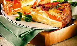 Budincă de cartofi cu morcovi