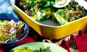 Budincă de fasole verde