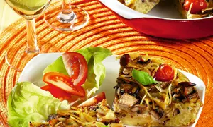 Tartă cu ciuperci pleurotus