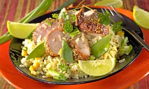 Friptură cu garnitură de orez