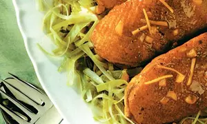 Friptură de raţă cu praz