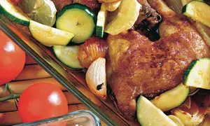 Pulpe de pui cu legume