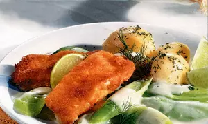 Peşte cu sos de usturoi