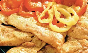 Peşte file cu usturoi