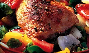 Pulpe de pui cu boia de ardei