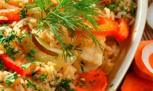 Mâncare de orez cu legume (de post)