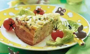 Budincă aperitiv cu macaroane