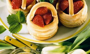 Coşuleţe crocante cu cremă de lămâie