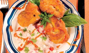 Peşte pane cu salată