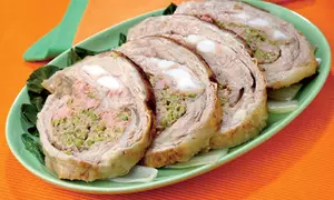 Ruladă cu carne şi mazăre