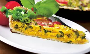 Tartă cu brânză şi praz