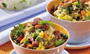 Risotto cu legume şi carne