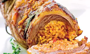 Ruladă de vițel cu orez