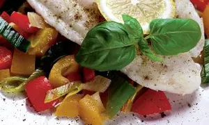 File de şalău cu legume gratinate