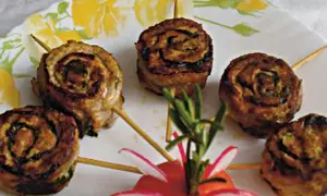 Rulouri de pui cu spanac