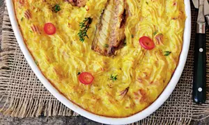 Musaca de cartofi cu pește