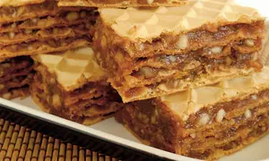 Napolitane cu caramel şi alune