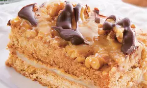 Prăjitură cu cremă de lămâie şi caramel