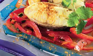 Peşte pe pat de ardei