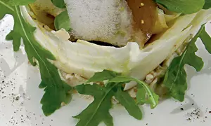 Carpaccio de anghinare cu brânză şi castane