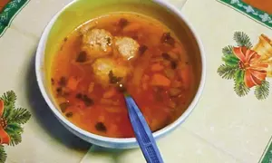 Borş de perişoare cu oase de viţel