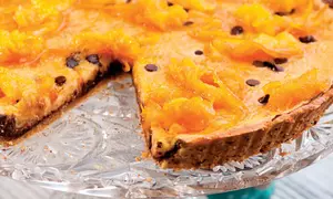 Tartă cu portocale şi ciocolată