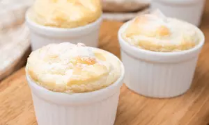 Sufleu dietetic de banane