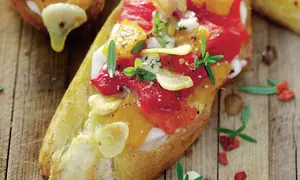 Bruschete cu ardei copti