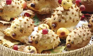 Arici din aluat de biscuiti