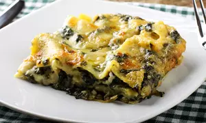 Lasagna cu spanac si ciuperci