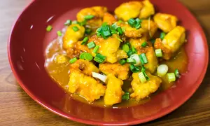 Pui crocant in sos de portocale