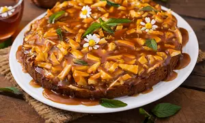 Tarta de mere cu caramel